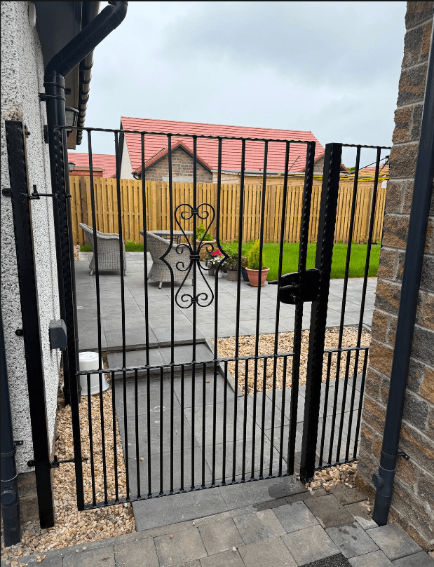 side gates wrought iron fife
